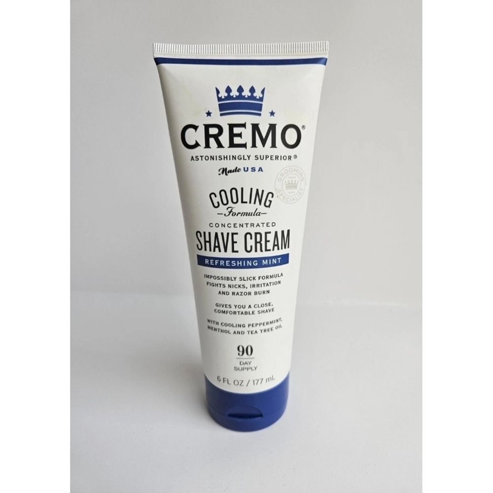 Cremo Cooling Formula Shave Cream Refreshing Mint, 6 Fl. Oz. New